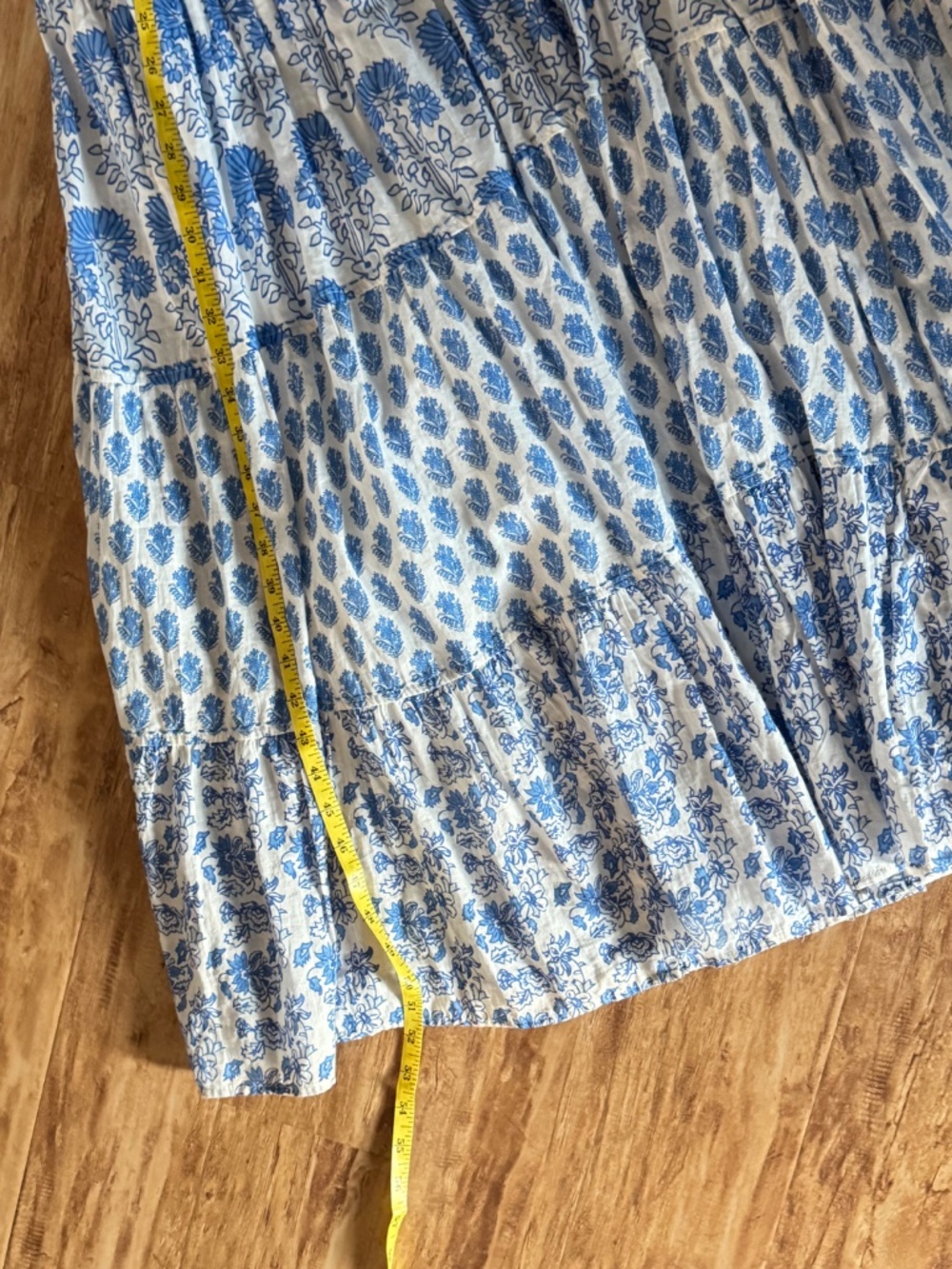 NEW Calypso St Barth Maxi Dress Blue White Print Cotton Lined Sleeveless Small - Picture 12 of 16
